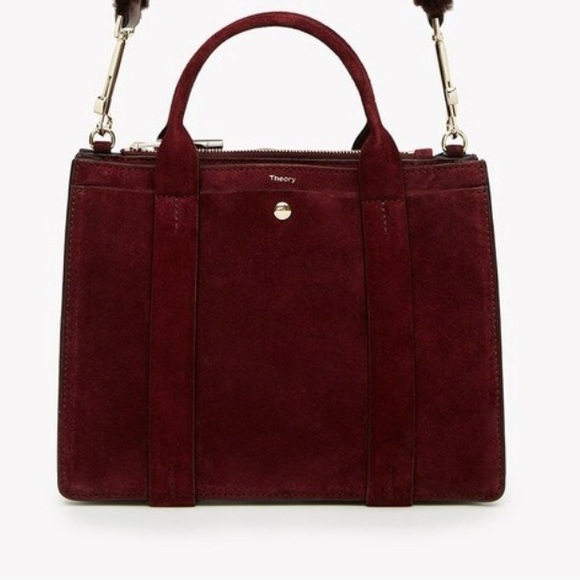 Theory Handbags - VGUC - THEORY BURGANDY MINI WEST BAG IN SMOOTH CALF